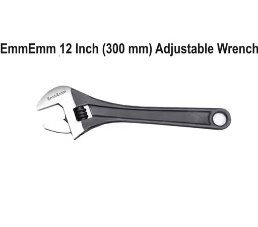 Premium 12 Inch Adjustable Wrench /Socket Wrench Hand Tool (Drop Forged) | Emm Emm