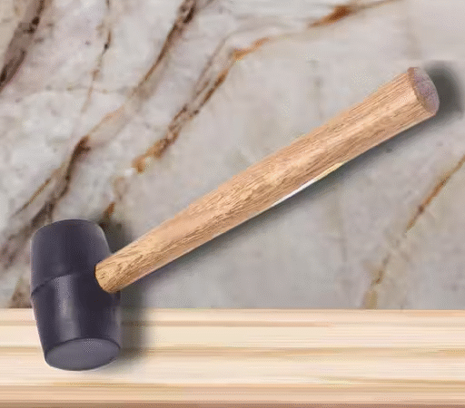 High-Quality Rubber Hammer for Tile Fitting, Flooring & Soft Impact Jobs | Durable Non-Marring Mallet for Carpentry, Masonry, and General Construction Work | Emm Emm