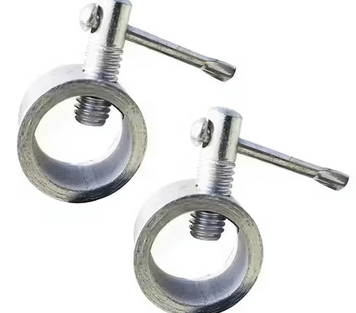 2 Pcs Metal Gym Bar Lock 25mm | Strong Barbell Clamp Collars for Weight Rods | Secure & Durable Locks for Home Gym, Fitness Bars & Workout Equipment | Emm Emm