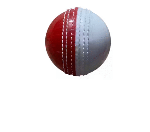 Premium Dual Color 2 in 1 True Bounce Stitched Pvc Cricket Ball , Red & White (This is not a leather Ball) | Emm Emm