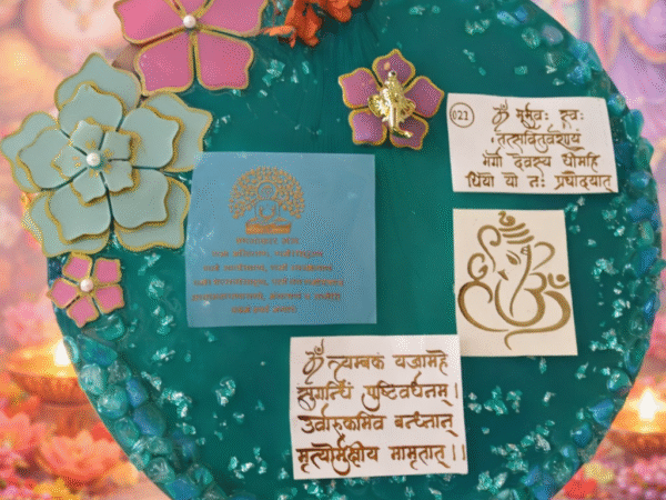 Resin handmade Mantra frame/Elegant creation