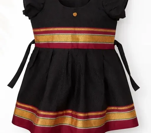 Baby girl khan frock (black) | Mom and me