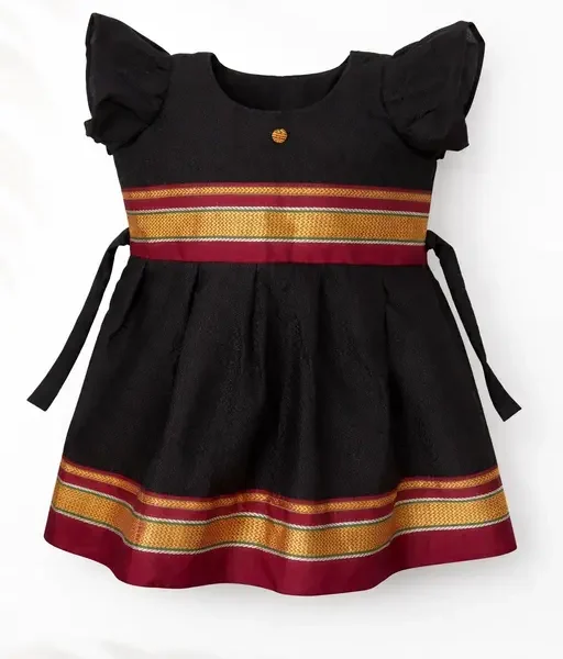 Baby girl khan frock (black) | Mom and me