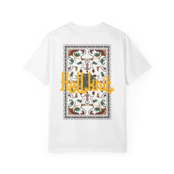 Oriental Rug Men Plan Cotton T-Shirt with DTF Print – Round Neck Casual Tee | Hellknit