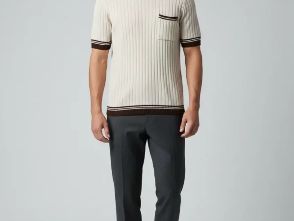 Hellknit White Soft 100% Cotton Knitted Polo T-Shirt for Men - Premium Elegant Polo Shirt | Hellkint