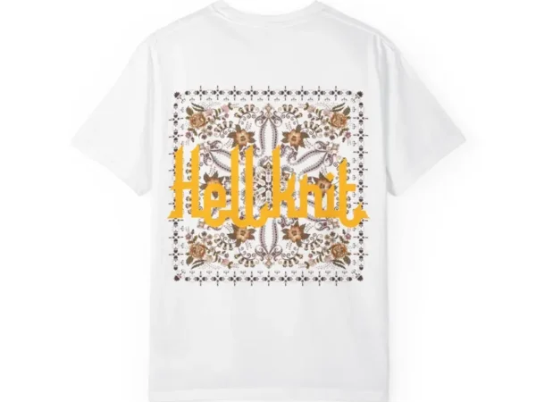 Black Western Men Solid Cotton T-Shirt with DTF Print – Round Neck Casual Tee | Hellknit