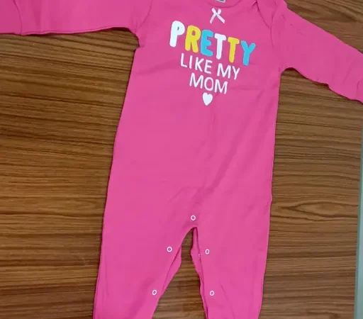 Baby boys Long Sleeve Cotton Sleep Suit Romper (6-9 Months, Pink) | Mom and me | 6-9 months