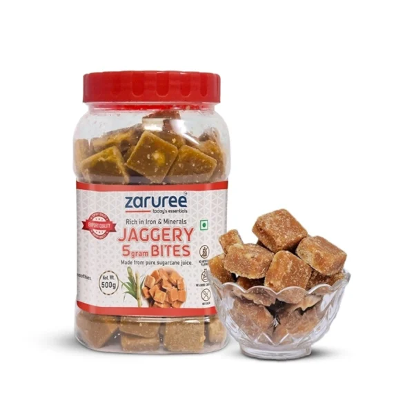Natural Jaggery Bites 500g (5g Each) | Chemical-Free & Naturally Processed | Healthy Sweet | Zaruree