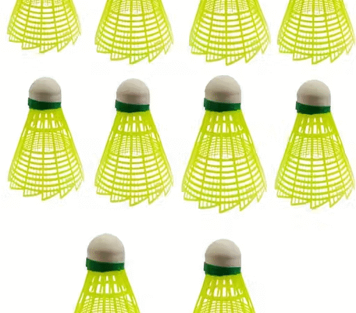 Pack of 10 Pcs Junior Training Plastic Badminton Shuttle Cocks (For Kids Training) | EmmEmm