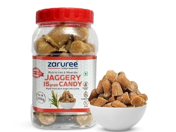 Natural Jaggery Candies 500g (15g Each) | Chemical-Free & Naturally Processed |Healthy Sweet | Zaruree