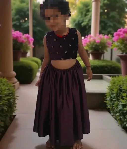 Baby girl velvet lehenga choli | Mom and me