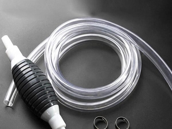 Multi-Purpose Fuel Transfer Pump Kit | Manual Hand Siphon Pump with PVC Pipe for Petrol, Diesel, Water, Oil & Aquarium Use | Portable Liquid Transfer Tool (Pack of 1) | WUGO