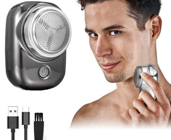 New Upgrade Mini Electric Shaver for Men | Cordless Portable Beard & Body Trimmer | USB Rechargeable Hair Shaver for Face, Body & Beard (Multicolor) | WUGO