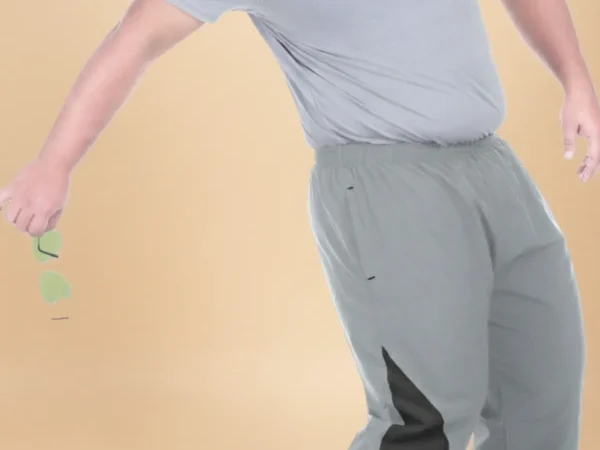 Silver Lycra Blend Elastic Solid Track Pant For Men | Adaaistic