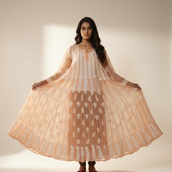 Women's Chikankari 56 kali Cnarkali | Divyarshi Art & Craft