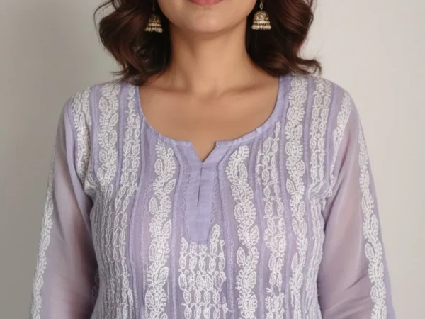 Women’s Chikankari 22 kali Straight Anarkali | ChikanAdda