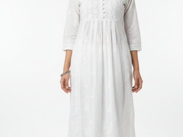 Women's Mul mul Chikankari kurti | Divyarshi Art & Craft