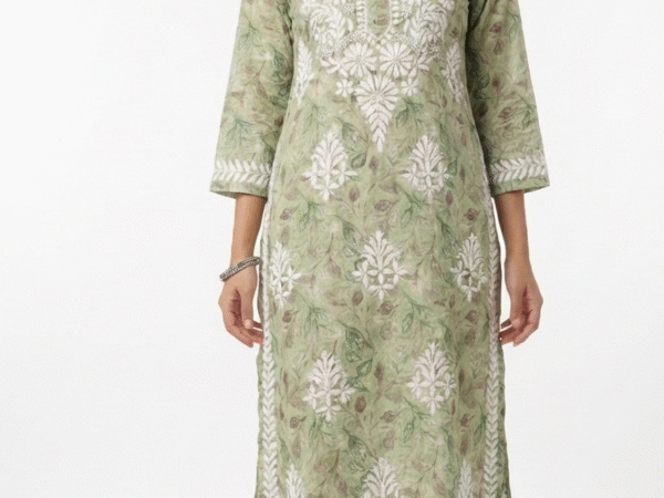 Women's Mul cotton Chikankari kurti plazzo | Pure Lucknowi Chikankari