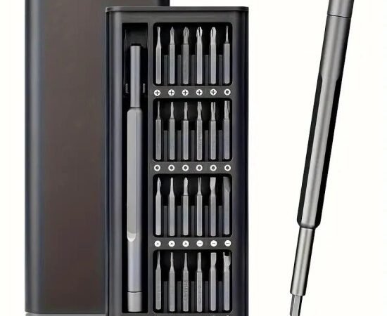24 in 1 Small Mini Magnetic Precision Screwdriver Bits Set, Eyeglasses, Computer, Electronic, Watch Repair Kit with Phillips and Star Tiny Screw Driver Home Kit (Colour: Black). | WUGO