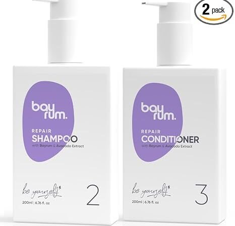 Hair Repair Shampoo & Conditioner Combo | Smooth, Repair & Control Frizz | Damage Repair Shampoo and Conditioner for Women & Men | 400 Ml | Bayrum