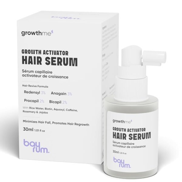 Hair Growth Serum for Scalp | Hair Fall Control & Regrowth | Redensyl 3%, Anagain 3%, Procapil 2% With Biotin, Caffeine & Rosemary | Boosts Hair Density & Thickness | Men & Women (30 ml) | Bayrum