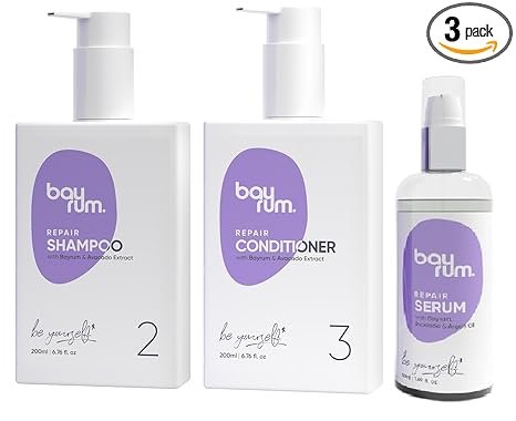 Hair Care Kit for Dry & Frizzy Hair | Shampoo, Conditioner & Serum Combo | Control Frizzy Hair for Women & Men | 450 Ml | Bayrum