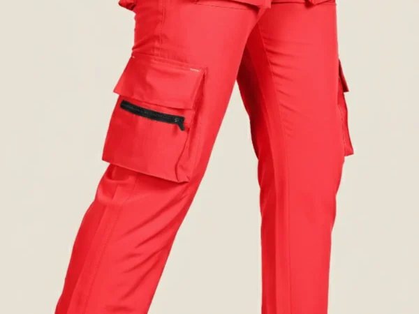 Red Lycra Blend Polyester Elastic Self Design Track Pant For Men | Adaaistric