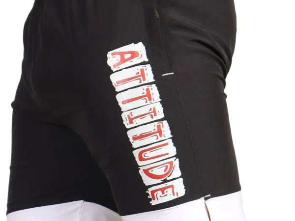 Black Lycra Blend Polyester Elasticated Solid Shorts For Men | Adaaistic