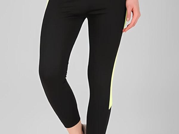 Latest Stylish High GSM Women Active Wear/Gym-Yoga Pant/Sport Leggings For Women's & Girls Black-yellow | WUGO