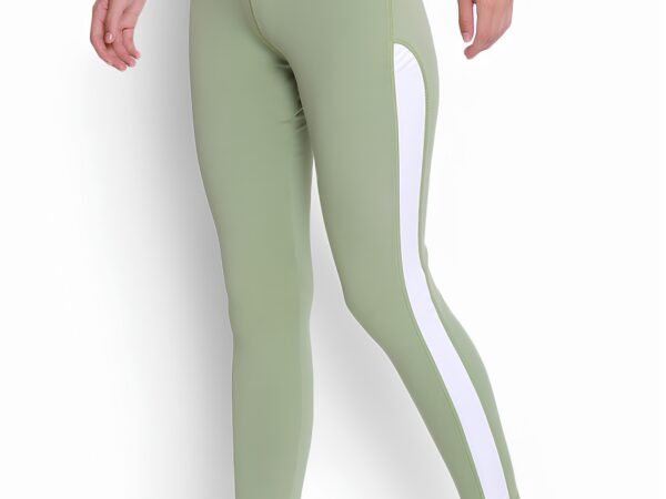 Latest Stylish High GSM Women Active Wear/Gym-Yoga Pant/Sport Leggings For Women's & Girls Green-white | WUGO