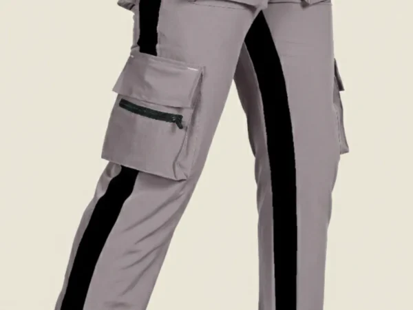 Grey Lycra Blend Polyester Elastic Self Design Track Pant For Men | Adaaistic