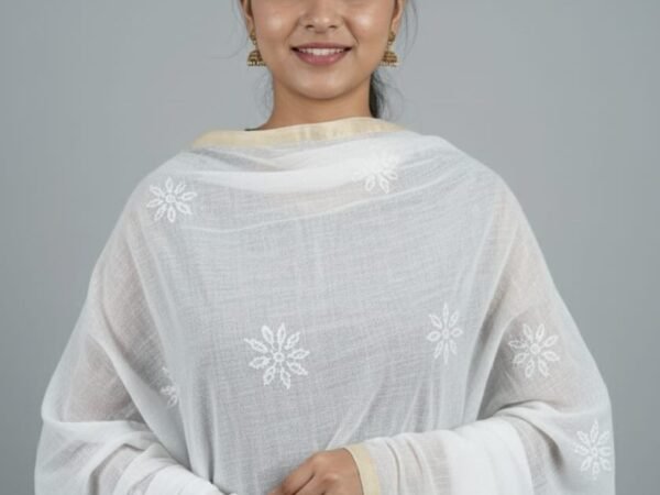 Women's Pure Chanderi Chikankari | Zariya Chikan