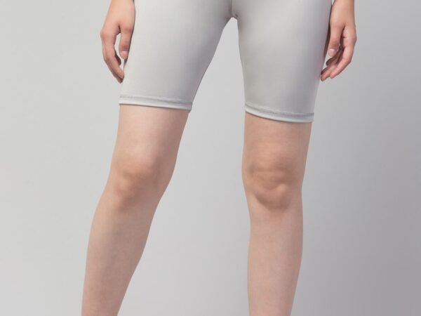 Latest Fancy Women Shorts/Gym Shorts/Solid Yoga Shorts/Cycling Shorts For Women's & Girls Light Grey | WUGO
