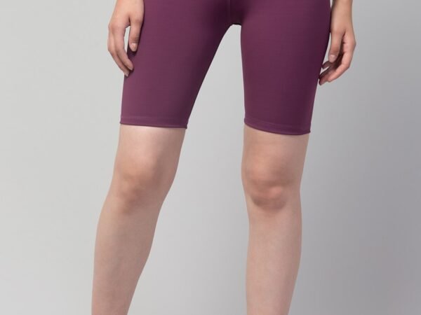 Latest Fancy Women Shorts/Gym Shorts/Solid Yoga Shorts/Cycling Shorts For Women's & Girls Purple | WUGO