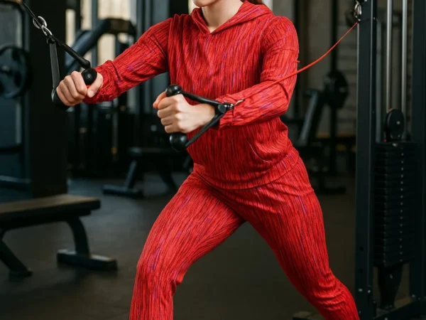 Multicolor Polyester Lycra Blend Printed Track Suit For Women | Adaaistic