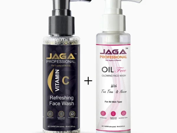 Vitamin C Refreshing + Oil-Free Glowing Face Wash Combo (Pack of 2) | Jaga Professional