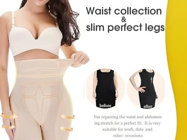 Women Shapewear Butt Lifter Body Shaper Panties | High Waist Hip Padded Enhancer Booty Lifter Shorts Girdle | Slimming Underwear Waist Trainer Panty (Beige/Black) | WUGO