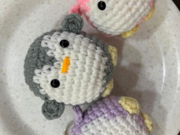 Handmade Penguin Keychain - Soft Amigurumi Bag Charm (Pack Of 3) | Deepti Handicraft