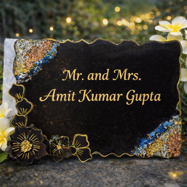 Resin handmade name plate/ Elegant creation