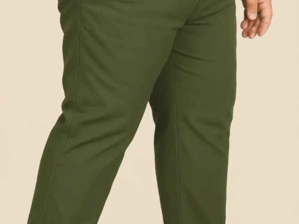 Green Lycra Blend Polyester Button Solid Track Pant For Men | Adaaistic