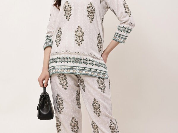 Top Pant Co-ords Set Green | TA TECHNOLOGIE | AREEBA FASHION