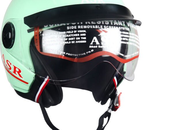 Lightweight Motorcycle Helmet, Scratch-Resistant Visor Motorbike Helmet (Mint green) | ASR Ahad Safety Riders