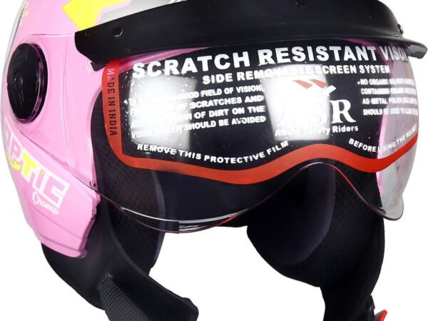 Kids Bike Helmet for Boys & Girls, Lightweight Safety Helmet Motorbike Helmet (Pink) | ASR Ahad Safety Riders