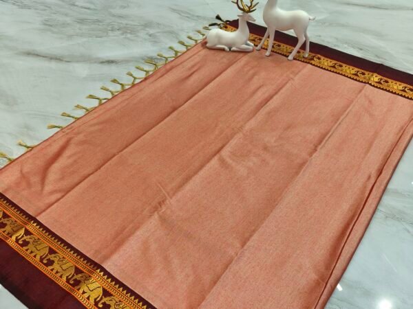 Elephant Border Narayanpet Pure Handloom Cotton Saree With Blouse Piece | Happy Creatiom