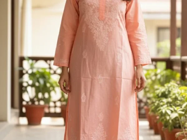 Women’s Voil cotton Chikankari kurti | Meer Chikankari