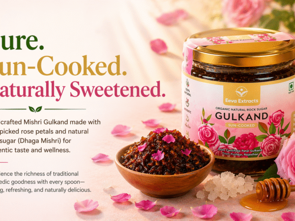 Handmade Gulkand with Natural Rock Sugar | Eeva Extracts