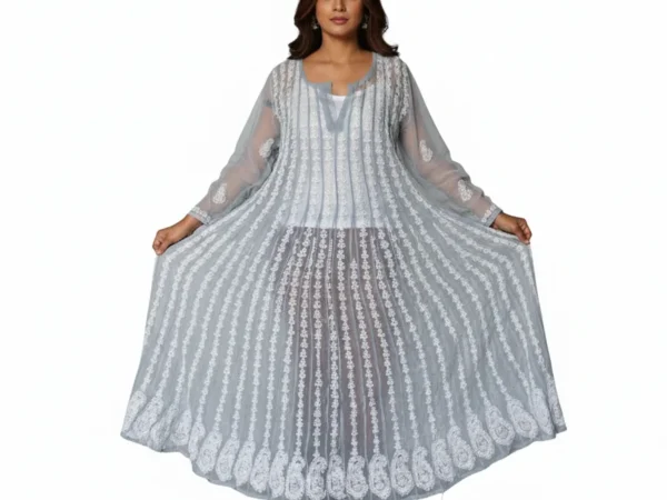 Women’s Chikankari 56 kali Anarkali | Sirohi fashion