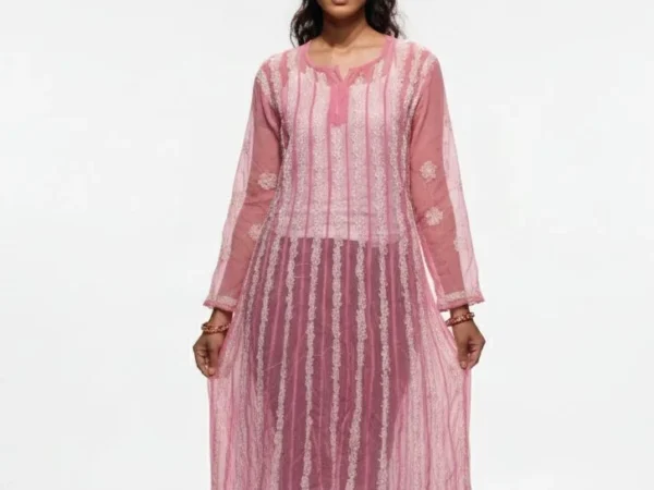 Women’s Chikankari 22 kali Straight Anarkali | FashionHub
