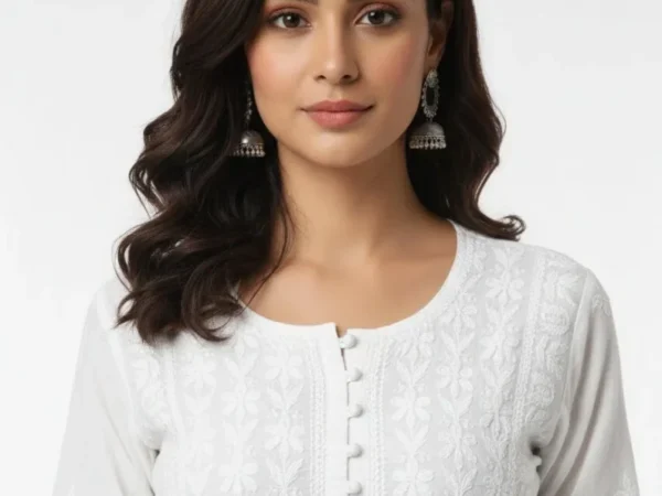 Women’s Mul mul Chikankari kurti | Sirohi fashion