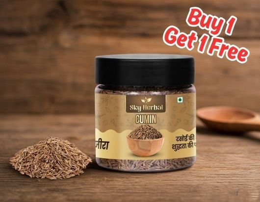 Sky herbal Jeera Powder 100g Pure Cumin Spice for Cooking Buy 1 Get 1 Free (2 x 100 g) | Sky Herbal